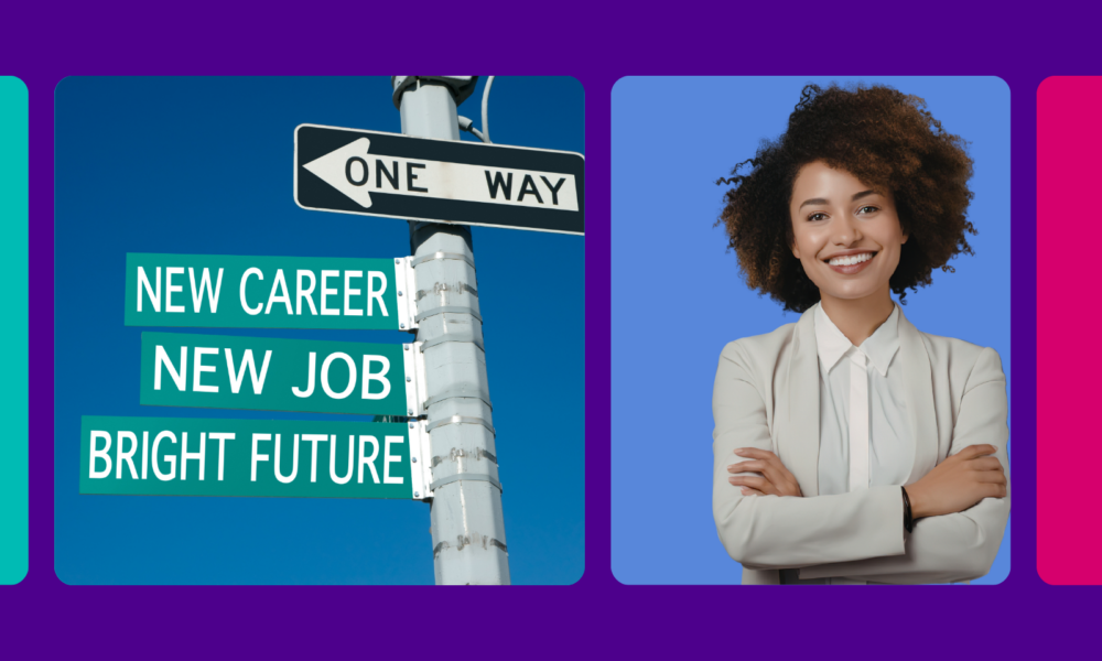 smiling woman starting a new career